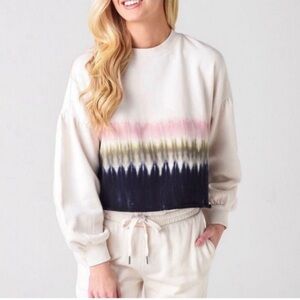 Z Supply Tie Dye Cropped Sweatshirt